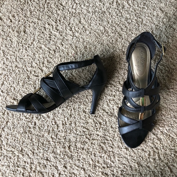 Payless Shoes | Deflex Comfort Strappy Heels | Poshmark